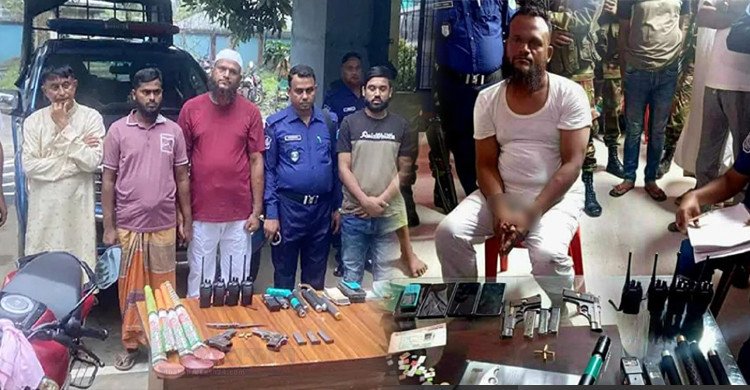 স্বতন্ত্র প্রার্থী হওয়ার ঘোষণা দেওয়া এনামুল মোল্লাহসহ ৬ সহযোগী অস্ত্রসহ আটক